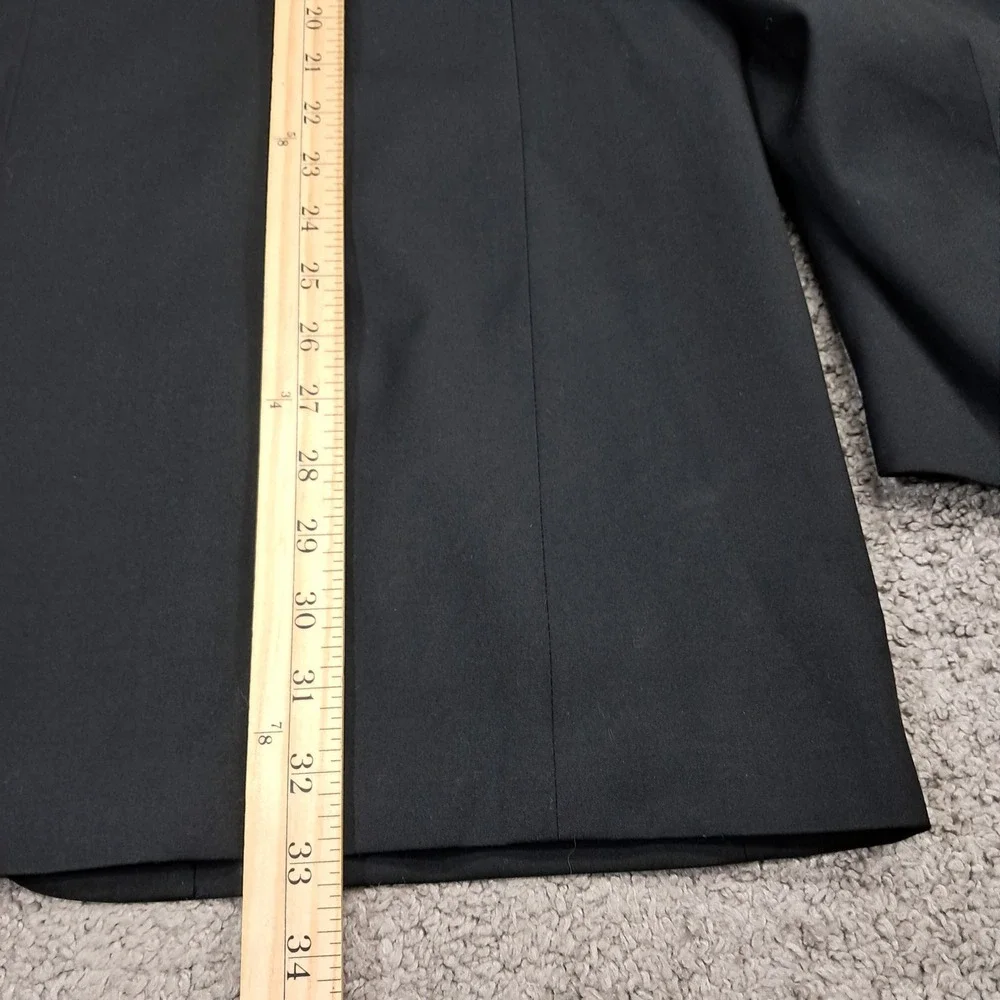 Vittorio‎ St Angelo Mens Black 3 Button Blazer Jacket with Pocket Square Detail